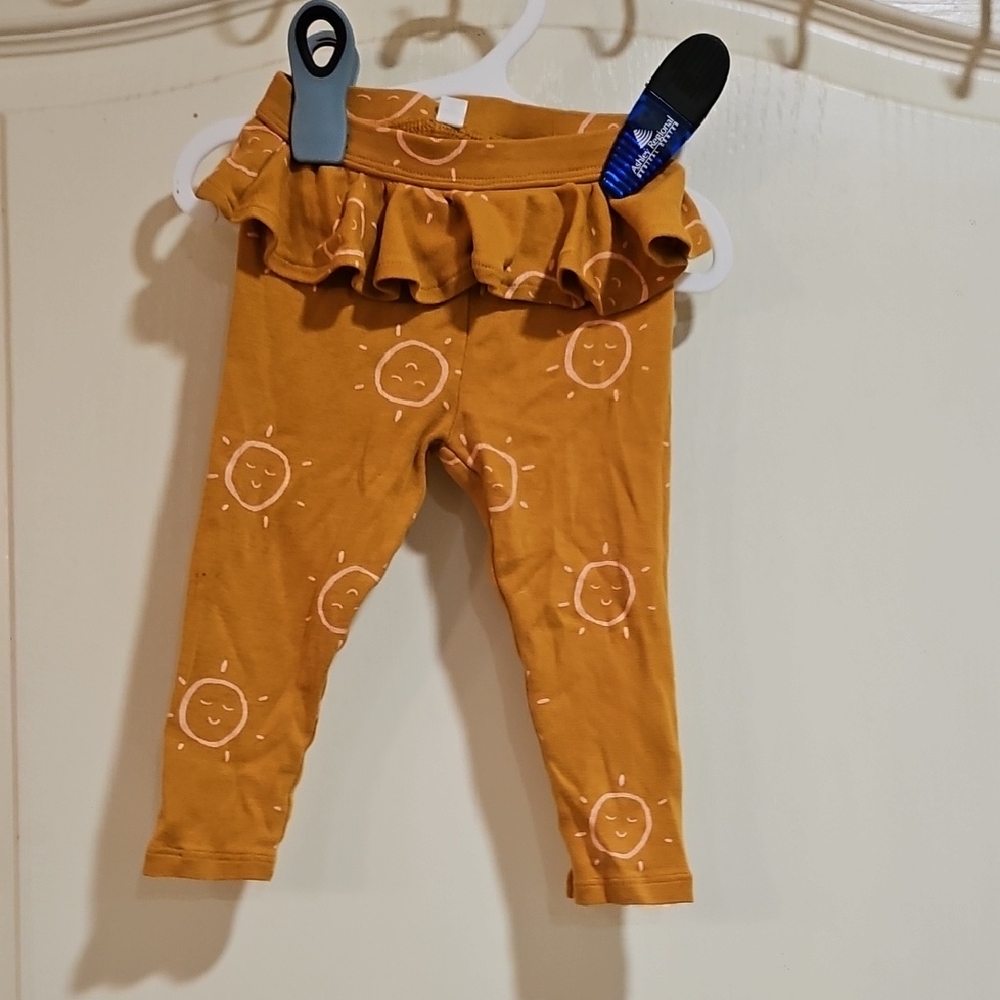 Okie Dokie Mustard Sun Print Leggings